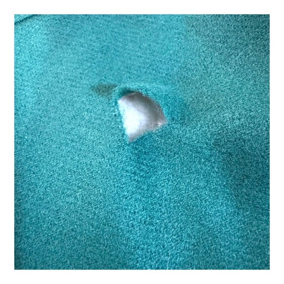 Vtg Square Emerald Green Tablecloth Floral Embroidery & Macrame Long Fringe READ - Picture 5 of 7